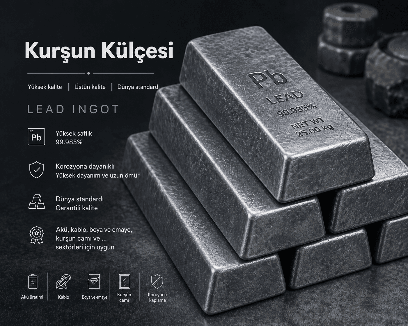 Kurşun külçeleri