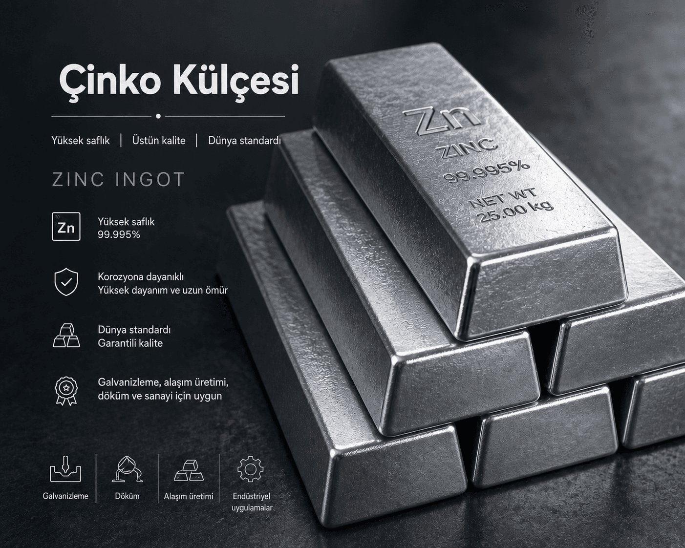 Çinko külçeleri