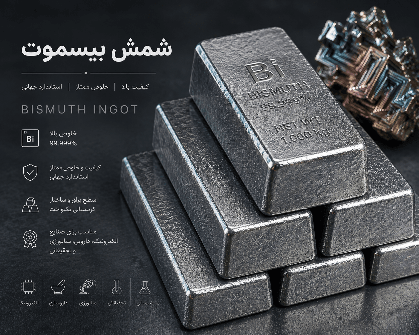 Bismuth ingots