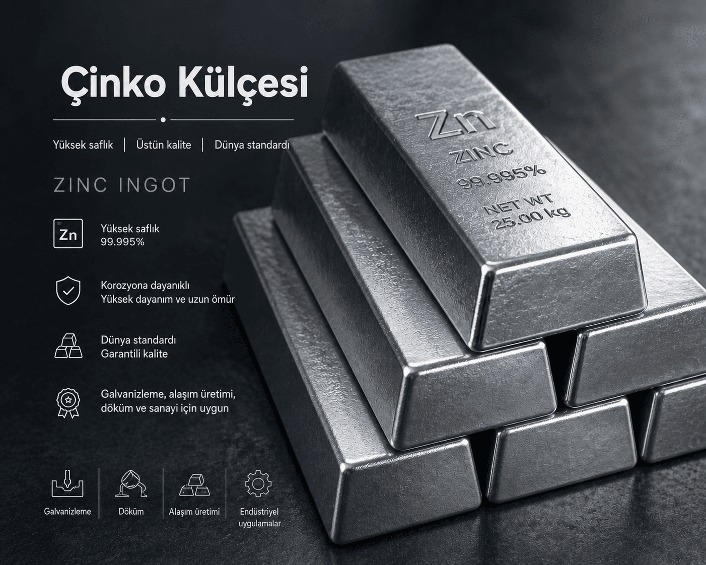 Çinko külçeleri
