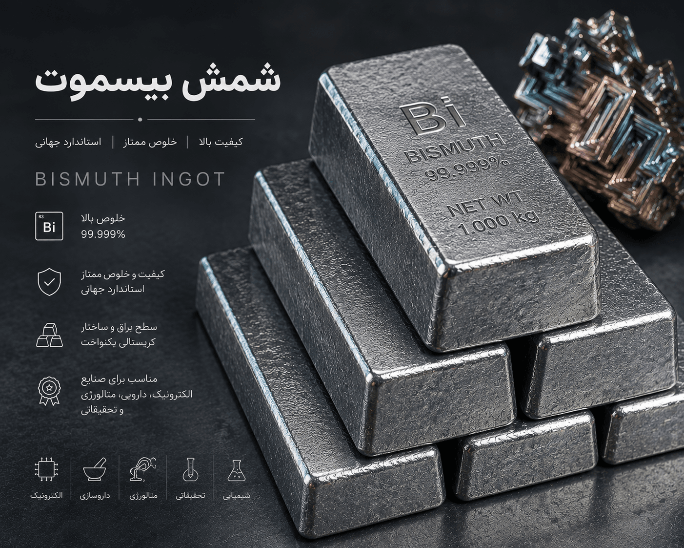 Bismuth ingots