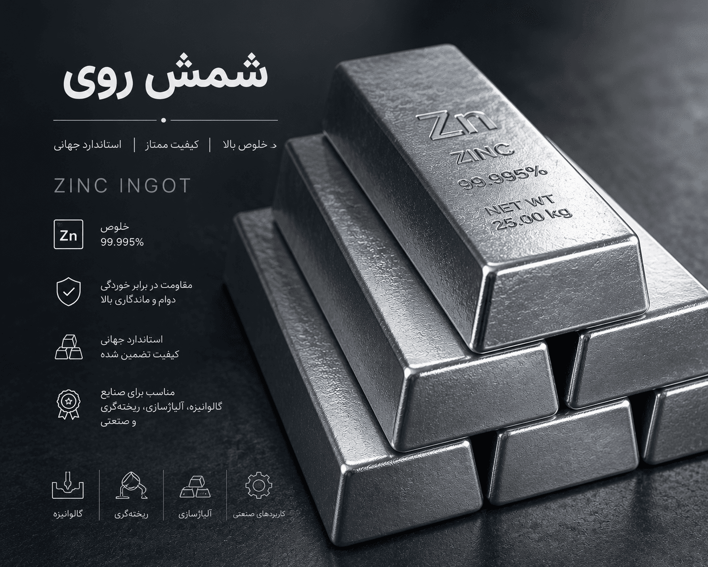Zinc ingots